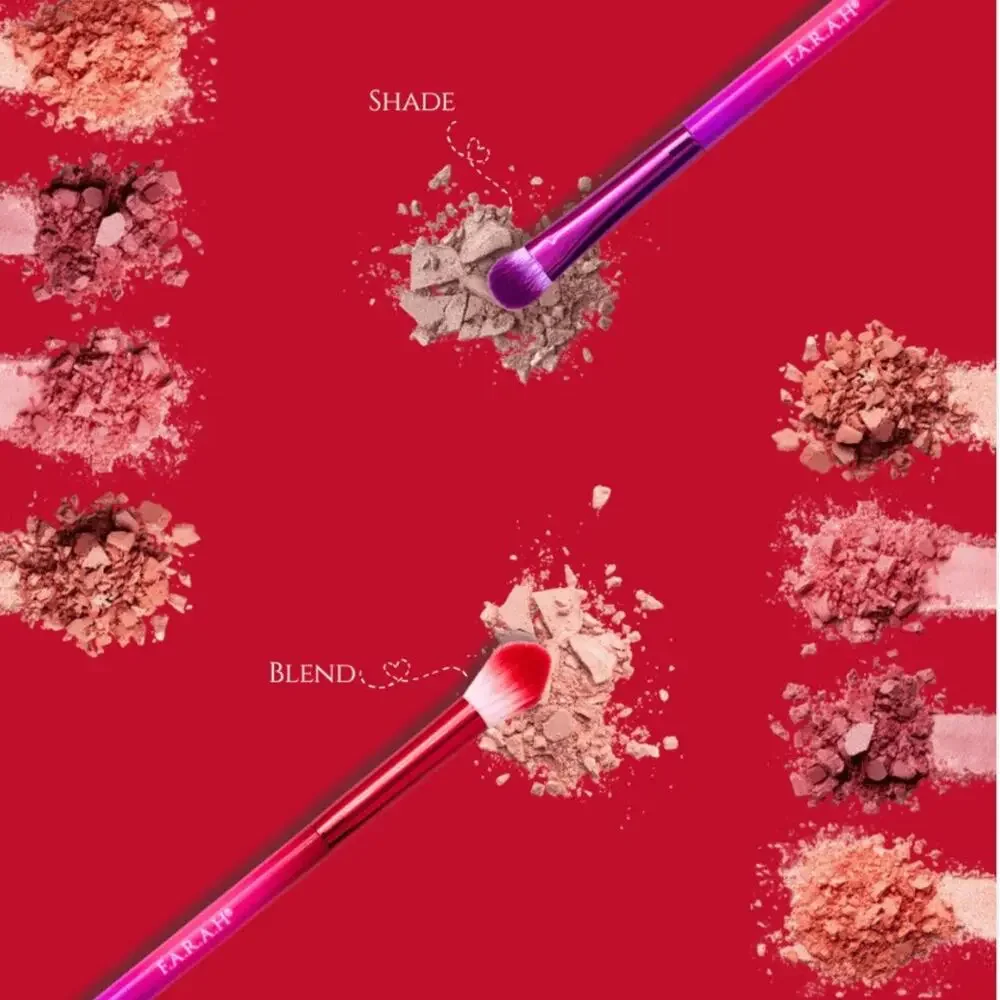 F.A.R.A.H. Blush & Highlight, Shade & Blend Set of 2 Makeuo Brush Set, MSRP $34